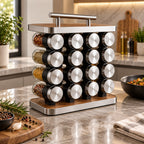 Liquidificador Multiuso 5 em 1 Com 2 Jarras de Vidro + BRINDE Porta Tempero Vertical 16 Potes - COMPRE 1 LEVE 2